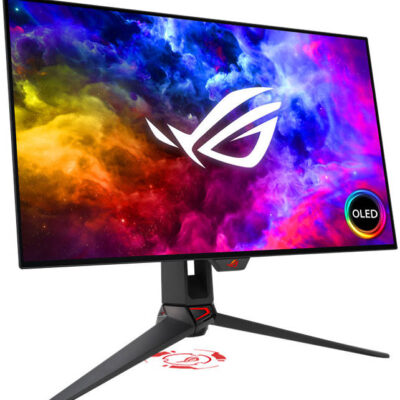 ASUS ROG Swift OLED PG27AQDM Gaming Monitor, 27" QHD 240Hz OLED Display, 0.03ms Response Time, 10 bit Colors, FreeSync Premium & G-SYNC , 2xHDMI V2, 1x DP 1.4, 2x USB 3.2 Gen 1