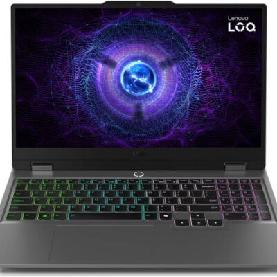 Lenovo LOQ 15IAX9 Gaming Laptop, 15.6" FHD IPS 144Hz Display, Intel Core i5-12450HX, 24GB RAM, 512GB SSD, GeForce RTX 4050 6GB Laptop GPU, White Backlit English K/B, FreeDOS, Luna Grey | 83GS00ANPS